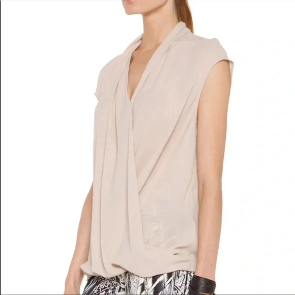 Helmut Lang pink blush drape blouse - Picture 3 of 9